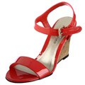 Ann Marino Women's 'Misti' Coral Wedge Sandals