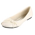 Lasonia Women's Beige Knot Detail Flats