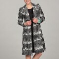 Le Suit Women's Black/ White Animal Print Jacket Dress