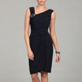 Adrianna Papell Women's Eclipse Bead Detail Ruched Dress