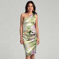 London Times Women's One-shoulder Fitted Sheath Dress