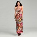Tiana B Women's Paisley V-neck Maxi Dress