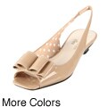 AK Anne Klein Women's 'Jadon' Peep-toe Slingback Low Heels