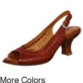 Naya Women's 'Fadanga' Woven Leather Slingback Heels