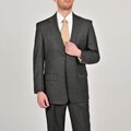 Acquaviva Men's Grey/ Tan Plaid Italian Wool Suit