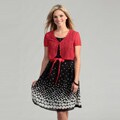 Studio 1 Women's 2-piece Polka Dot Jacket Dress