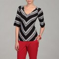 Jessica Simpson Junior's Jet Black Stripe Top
