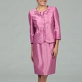 Kasper Women's 2-piece Textured Shimmer Skirt Suit