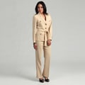 Kasper Women's Khaki Three-button Pant Suit