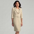 Kasper Women's Champagne/ Black 2-piece Dress