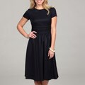 Ellen Tracy Women's Ruched Pleated Dress