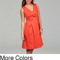 Ellen Tracy Women's Fit and Flare Grommet Dress