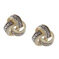 Diamond Accent Love Knot Stud Earrings