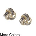 Diamond Accent Love Knot Stud Earrings