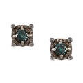 Sterling Silver Blue Diamond Single Stud Earring