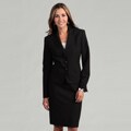 Evan Picone Women's Pinstripe 3-button Skirt Suit
