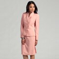 Evan Picone Women's Coral/ White Skirt Suit