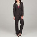 Evan Picone Women's 1-button Shawl Collar Pant Suit