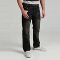 KH7OME Men's Dark Indigo Straight Leg Denim Jeans