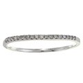 10k White Gold 1/6ct TDW Curved Pave Diamond Band (G-H, I1-I2)