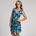 Connected Apparel Women's Sheer Matte Dress