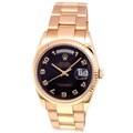 Pre-owned Rolex Men's 18k Rose Gold Oyster Perpetual Daydate Watch