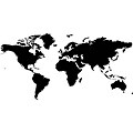 Instant Chalkboard World Map Sticker