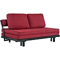 Florence Red Fabric Convertible Sofabed