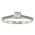 10k White Gold 1/4ct TDW Diamond Composite Engagement Ring (H-I,I2-I3)