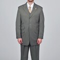 Stacy Adams Men's Grey Striped 3-button Vested Suit