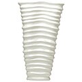 Red Vanilla Deco Swirl 14-inch Ceramic Vase