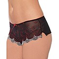 Biatta Intimates Women's 'Laurette' Black Embroidered Mesh Boy Shorts