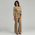 Nine West Women's Earth Belted Jacket Pant Suit