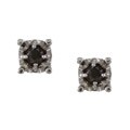 Sterling Silver Black Diamond Accent Single Stud Earring