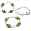 Pearlz Ocean Sterling Silver Window Druzy Oval Bracelet