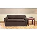 Sure Fit Coffee Stretch Honeycomb 2-Piece Sofa Slipcover