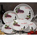 Lorren Home 5-Piece Meditteranean Porcelain Pasta Set