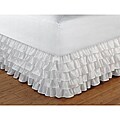 Multi-Ruffle White 15-Inch Drop Twin Bedskirt