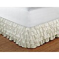 Multi-Ruffle Ivory 15-Inch Drop Twin Bedskirt