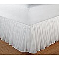 Cotton Voile White 15-Inch Drop Full Bedskirt