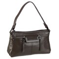 Perlina 'Lola' Pewter Leather Shoulder Handbag