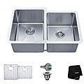 Kraus 32 inch Undermount 50/50 Double Bowl 16 gauge Stainless Steel Kitchen Sink