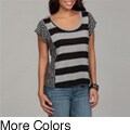 Pretty Rebellious Junior's Mixed Stripe Tee
