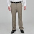 Tommy Hilfiger Men's Tan Sharkskin Wool Slim-fit Dress Pants
