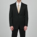 Jones New York Men's Athletic Fit Black Wool Suit