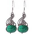 Emerald Sterling Silver Earrings (India)