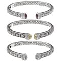 Tacori IV Epiphany Sterling Silver Cubic Zirconia Endcap Cuff Bracelet