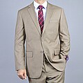 Carlo Lusso Men's Tan 2-Button Suit