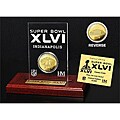 Super Bowl XLVI Champions Desk-top 24k Gold Flip Coin