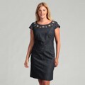 Sandra Darren Women's Plus Size Denim Grommet Dress